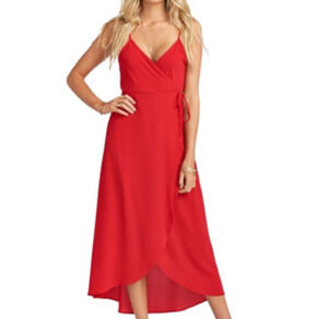 Show Me Your Mumu Meghan Wrap dress Size M tulip hem spaghetti strap, feminine